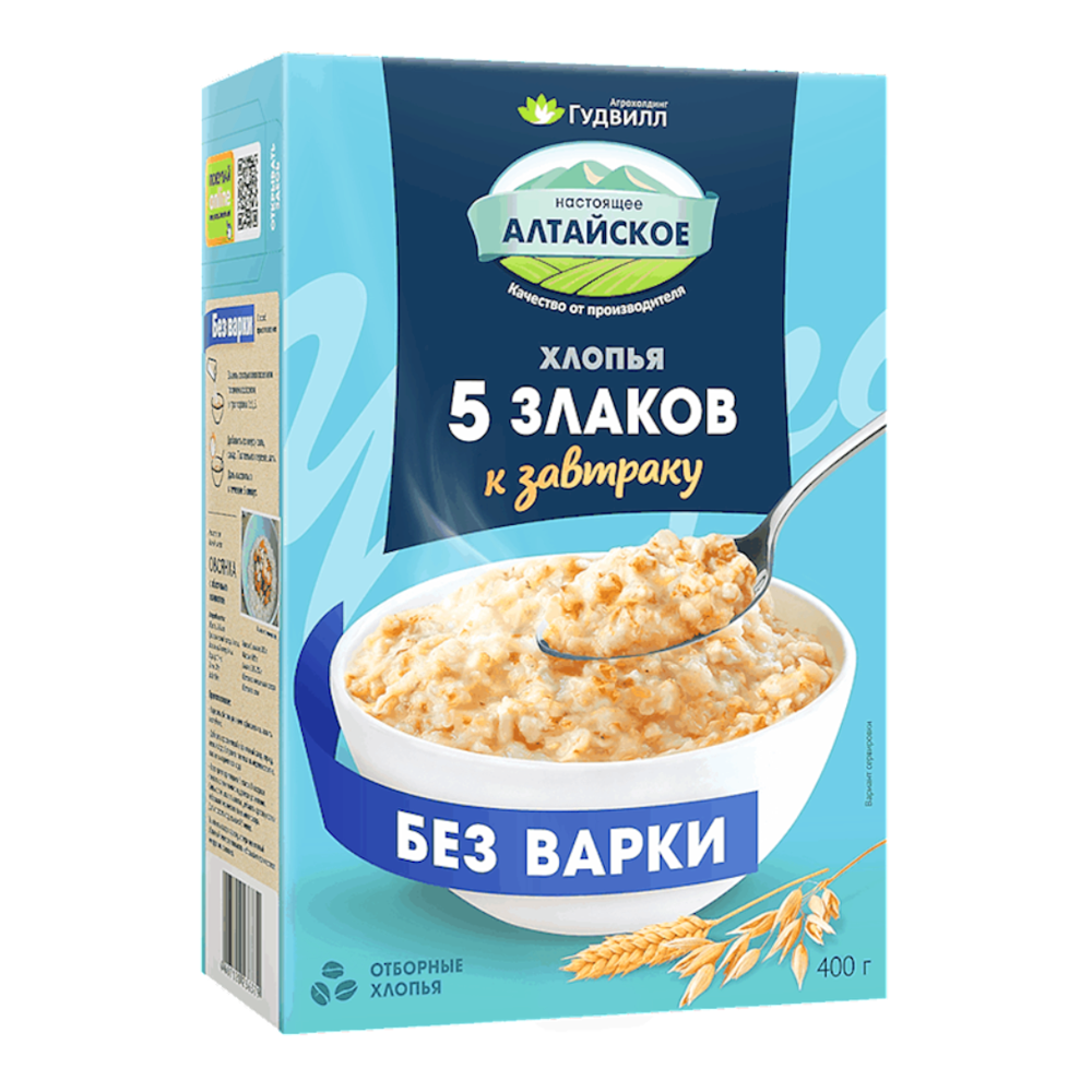 Хлопья для завтрака 5 злаков – 14,11 унций (400 г)
